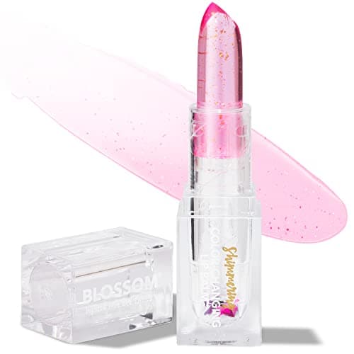 Blossom Custom Color Changing Lip Balm, Mini Coconut Lip Gloss, Infused with Flowers, 2 pk — Blush
