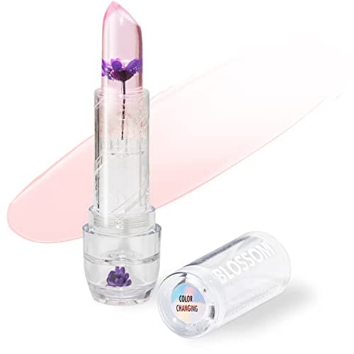 Blossom Custom Color Changing Lip Balm, Mini Coconut Lip Gloss, Infused with Flowers, 2 pk — Purple