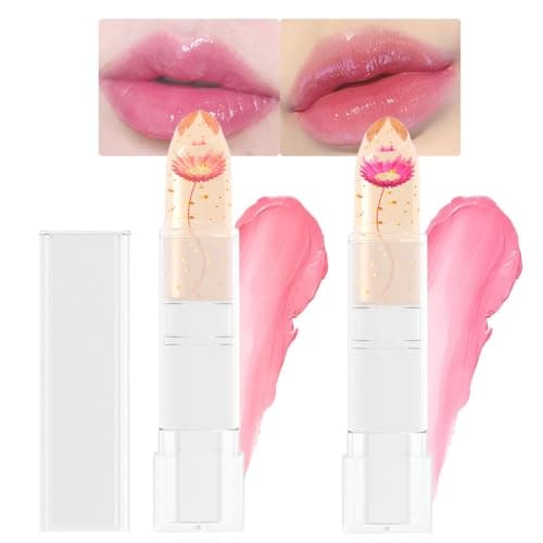 Crystal Flower Changing Lipstick - Long Lasting Lip Care — 2 Pcs 01#Pink&02#Rose red