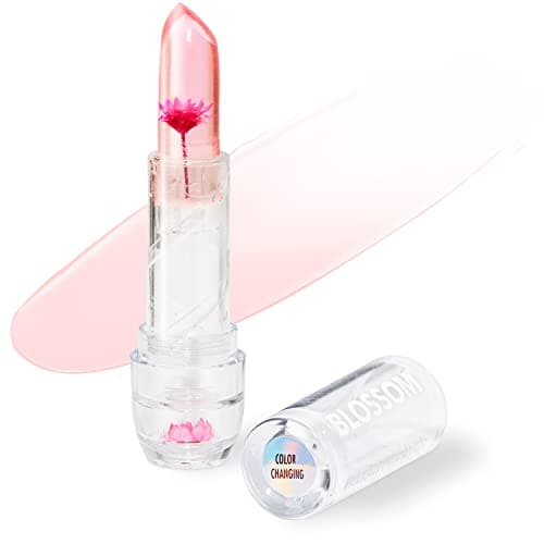 Blossom Custom Color Changing Lip Balm, Mini Coconut Lip Gloss, Infused with Flowers, 2 pk — Pink