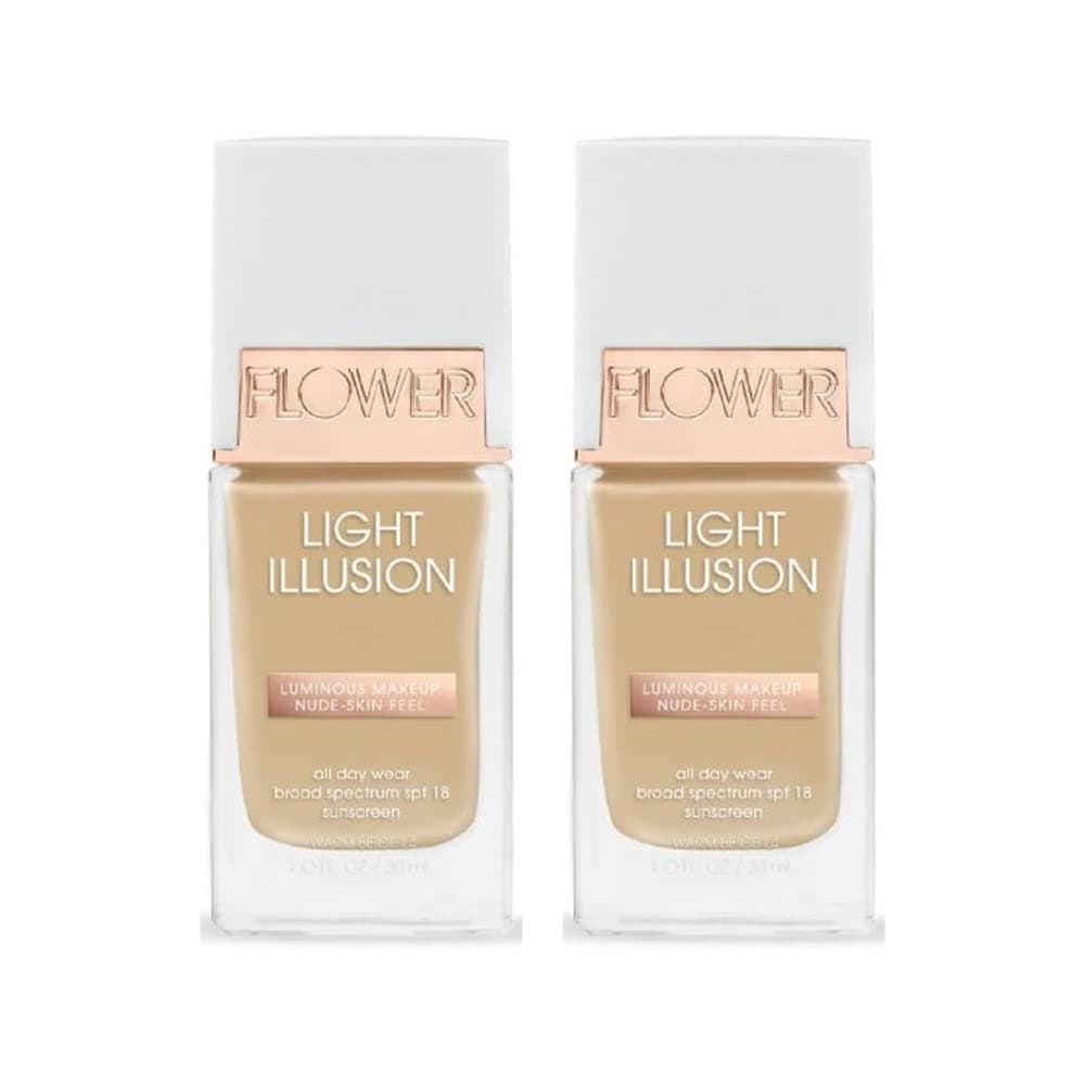 Flower Beauty Light Illusion Foundation Warm Beige (Pack of 2)