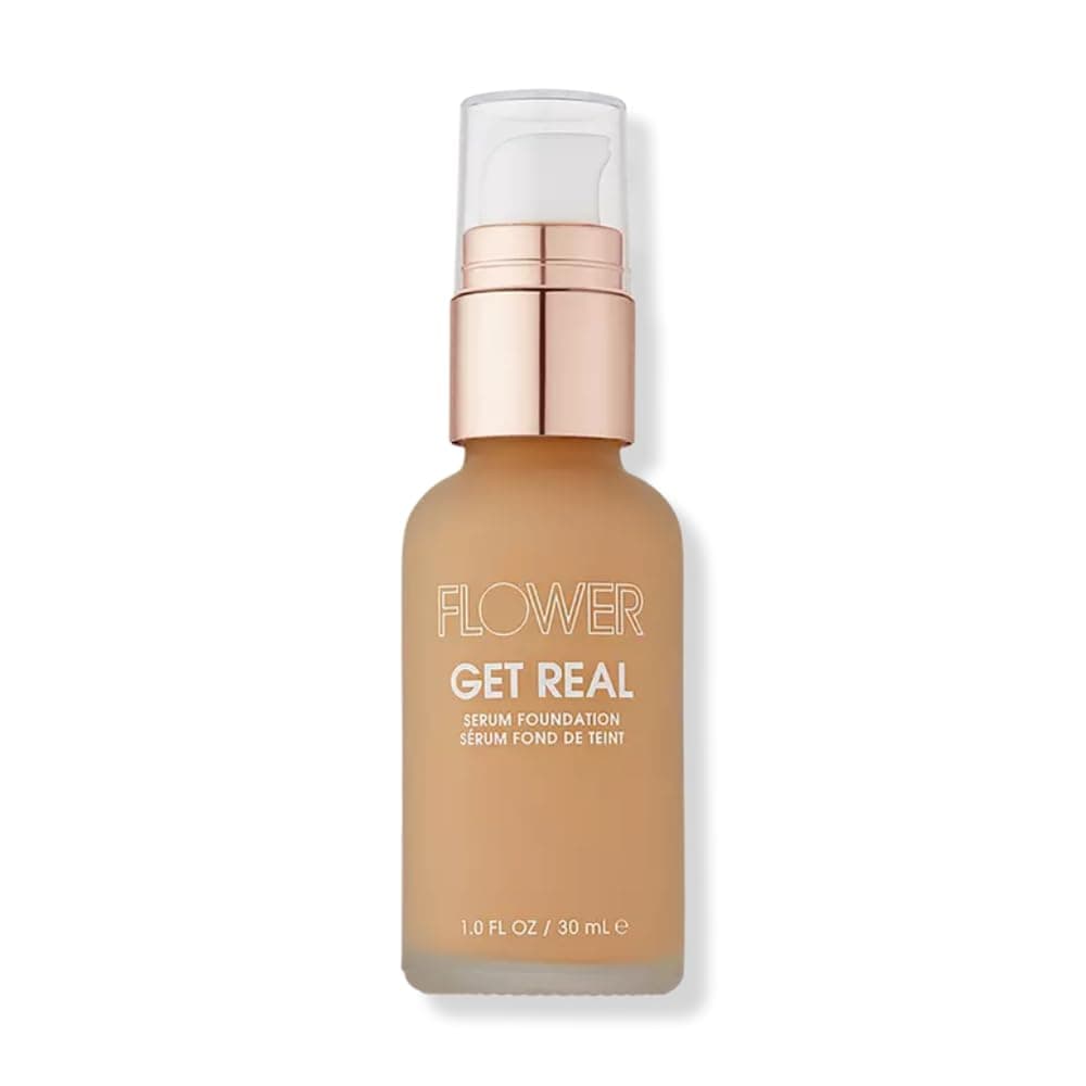 Refined Title: FLOWER BEAUTY Get Real Serum Foundation - Soft Sand