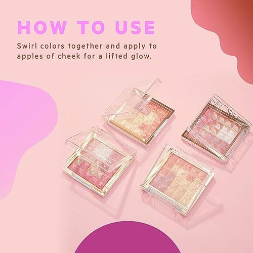 FLOWER BEAUTY Highlighter and Blush Makeup Powder (Rose Glow), Pack of 2