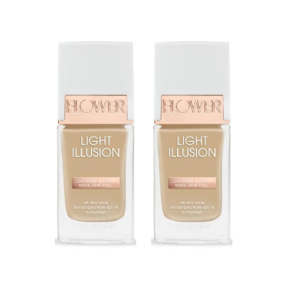FLOWER BEAUTY Light Illusion Foundation in Natural Beige (2-Pack)