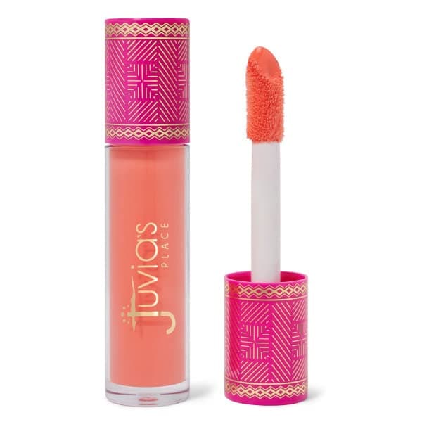 Juvia's Place High Shine Creamy Smooth Lip Gloss 16 oz, Flower Girl Non-Sticky Long Lasting Iridescent Clear Glow — Pink Bae