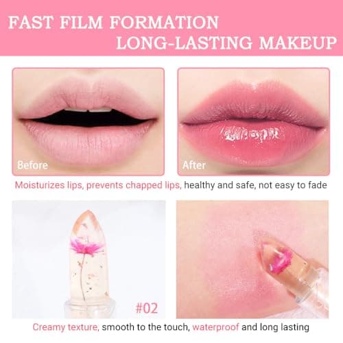 Crystal Flower Changing Lipstick - Long Lasting Lip Care