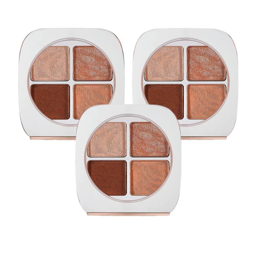 FLOWER BEAUTY Petal Play Shadow Quad Eyeshadow Palette - Gilded Lily (Pack of 3)