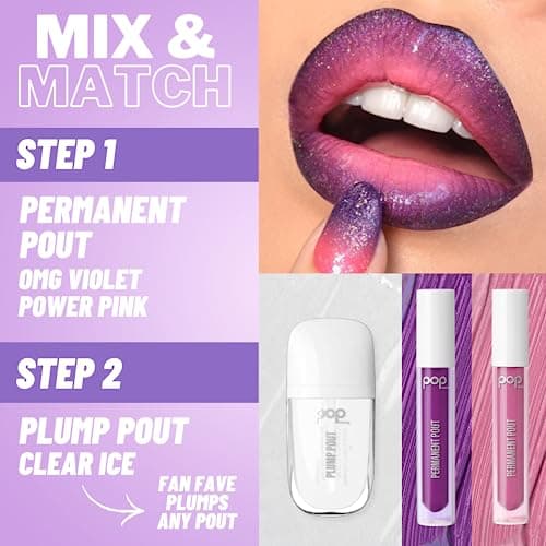 POP Beauty PERMANENT POUT | OMG VIOLET - Long Lasting Liquid Lipstick