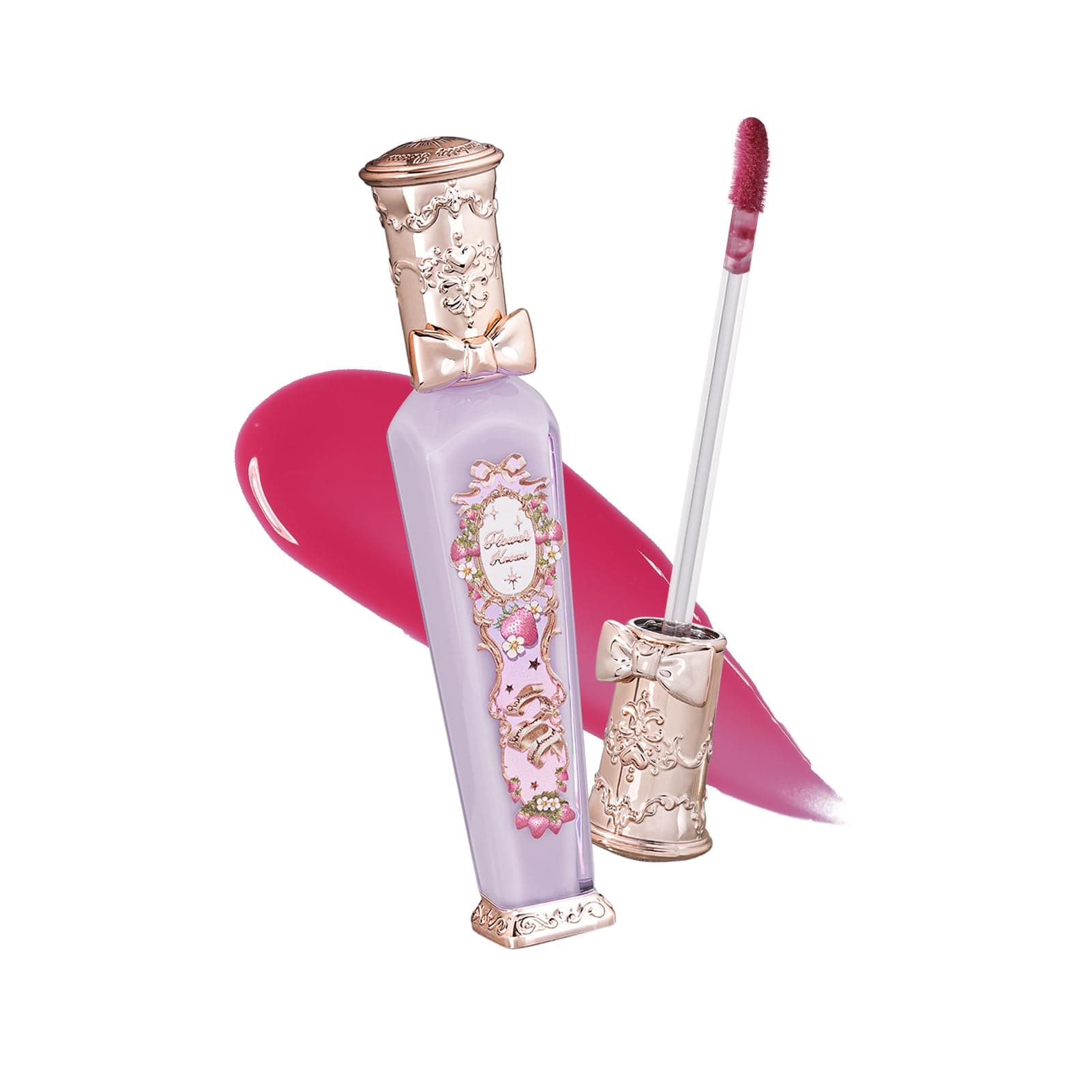 Flower Knows Violet Strawberry Rococo Glowy Lip Gloss for Girls & Women